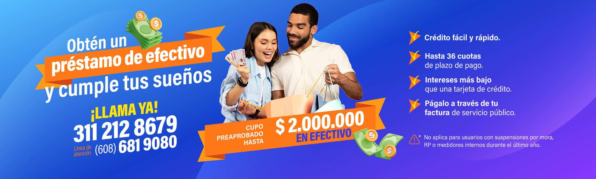 Préstamo en efectivo con Llanogas