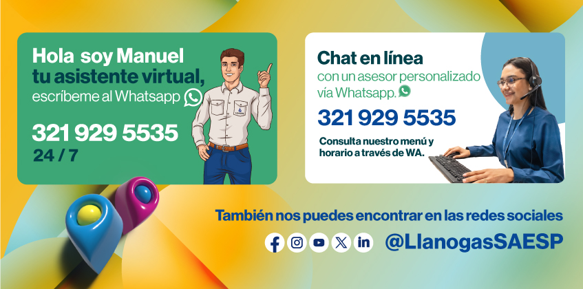 Canales de atención Llanogas