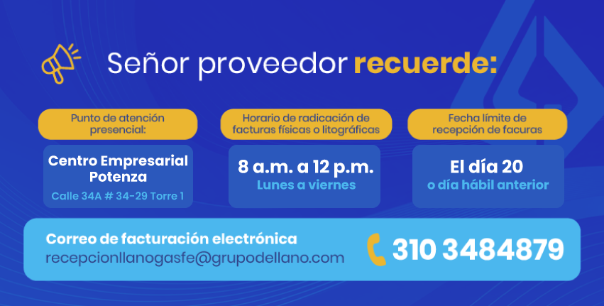 Protocolo de comunicación proveedores Llanogas